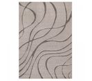 Tapis Shaggy 80x150 Rectangle Tissé Beige Motif Géométrique Pouda