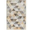 Tapis Salon 160x230 Tissé En Laine Beige Rectangle Motif Géométrique Tria