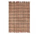 Tapis Jute 120x170 Square Beige, Bordeaux, Noir