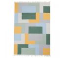 Tapis Kilim 120x170 Rectangle Fait Main En Laine Jaune Et Vert