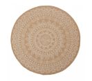 Tapis Rond 160x160 Rond Avanaos Beige, Blanc