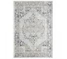 Tapis Orient 80x250 Rectangle Gris Et Crème Tissé En Coton Motif Classique Marsa