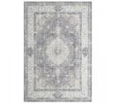 Tapis Orient 200x290 Rectangle Gris Et Crème Tissé En Coton Motif Classique Dablai