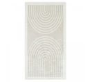 Tapis Salle à Manger 160x230 Tissé Beige Rectangle Motif Géométrique Gutopia