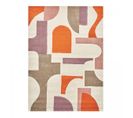 Tapis Salon 120x160 Echo 3 Gris, Beige, Orange