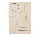 Tapis Salon 160x230 Tissé Beige Et Jaune Rectangle Motif Abstrait Flarine 5