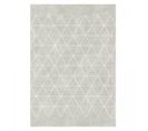 Tapis Salle à Manger 160x230 Tissé Gris Et Crème Rectangle Motif Abstrait