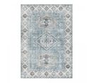 Tapis Salon 120x160 Tissé Bleu Et Crème Rectangle Motif Oriental Vivace 2