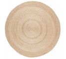 Tapis Jute Ø90cm Rond Tissé Beige Embow