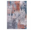 Tapis Salon 120x160 Tissé Orange Et Gris Rectangle Motif Abstrait Vivace 13