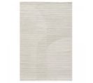 Tapis Salon 200x290 Tissé Crème Rectangle Motif Simple Cerli