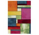 Tapis Bibliothèque 160x160 Tissé Multicolore Carré Motif Géométrique Geome