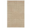 Tapis Salon 120x160 Tissé Beige Rectangle Motif Géométrique Cerabi