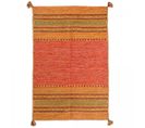 Tapis Kilim 200x290 Rectangle Fait Main En Coton Terra Et Rouge