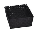 Panier De Rangement Panière De Dressing Tressée Noir L 31.5 X P 39 X H 15 Cm