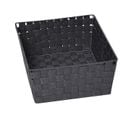 Panier De Rangement Panière De Dressing Tressée Gris L 31.5 X P 39 X H 15 Cm