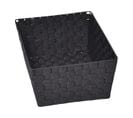 Panier De Rangement Panière De Dressing Tressée Noir L 32.5 X P 45 X H 18 Cm