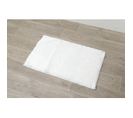 Tapis De Salle De Bain Blanc En Microfibre Chenille 50 X 80 Cm