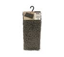 Tapis De Salle De Bain Gris En Microfibre Chenille 50 X 80 Cm