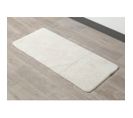 Grand Tapis De Salle De Bain Double Vasque En Microfibre Beige 50 X 120 Cm