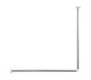 Barre De Douche Tringle D'angle 80 X 80 Cm En Acier Inoxydable