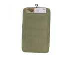 Tapis De Salle De Bain Vert Kaki En Microfibre 45 X 75 Cm