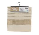 Tapis De Salle De Bain En Coton Naturel et Beige 45 X 90 Cm