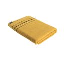 Drap De Bain 100% Coton Bicolore Jaune Ocre Et Noir 70 X 130 Cm