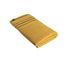 Drap De Bain 100% Coton Bicolore Jaune Ocre Et Noir 90 X 150 Cm