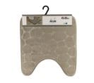 Tapis Contour Wc Taupe En Microfibre à Mémoire De Forme 45 X 50 Cm