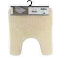 Tapis Contour Wc En Microfibre Beige Lin 45 X 50 Cm