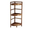 Meuble Étagère D'angle 3 Niveaux En Bois D'acacia H 85 Cm