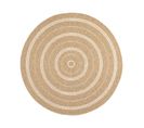 Tapis Extérieur Rond - 160cm - Naturel - 100% Polypropylène Résistant Aux Uv - 1400 Gr/m2 - Tycia