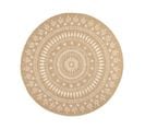 Tapis Extérieur Rond - 160cm - Naturel - 100% Polypropylène Résistant Aux Uv - 1400 Gr/m2 - Pavot