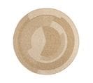 Tapis Extérieur Rond - 80cm - Naturel - 100% Polypropylène Résistant Aux Uv - 1400 Gr/m2 - Oxana