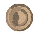 Tapis Extérieur Rond - 160cm - Naturel - 100% Polypropylène Résistant Aux Uv - 1400 Gr/m2 - Cora