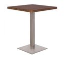 Table De Bar - Table Bistrot En Mdf Aspect Bois De Noyer - 60x60x75 cm