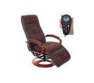 Fauteuil Relax Massant Londres Tissu Marron Imitation Daim