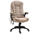 Fauteuil De Bureau Massant Maksym Beige En Lin