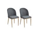 Lot De 2 Chaises De Salle à Manger Eckinoxe Grise