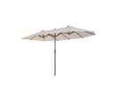 Grand Parasol King - Longueur 4,6 M - Crème