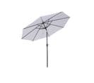 Parasol Rond Inclinable Lys Blanc