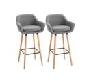 Lot De 2 Tabourets Hauts Oster Gris Chiné