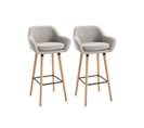 Lot De 2 Tabourets De Bar Naples Beige