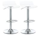 Lot De 2 Tabourets De Bar Métal Design Keisha Transparents