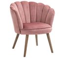 Fauteuil Coquillage Ellen Rose Poudré