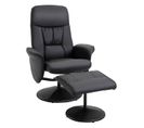 Fauteuil Inclinable Avec Repose-pieds Ennio Noir