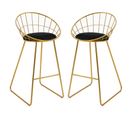 Lot De 2 Tabourets De Bar Gianni Doré Et Noir