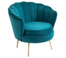 Fauteuil Coquillage Arielle Bleu Canard