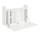 Bureau Mural Multi-rangement Pliable Clovis Blanc